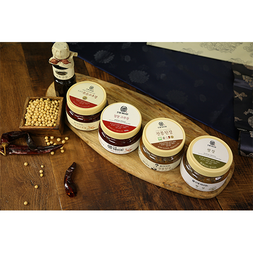 ⑭전통된장 500g + 찹쌀고추장 500g + 소고기볶음고추장 500g + 소두(팥) 쌈장 350g + 간장 270ml
